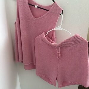 Wishlist Pink Knit Lounge Set